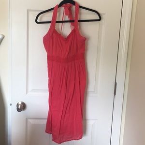 Coral halter top dress.